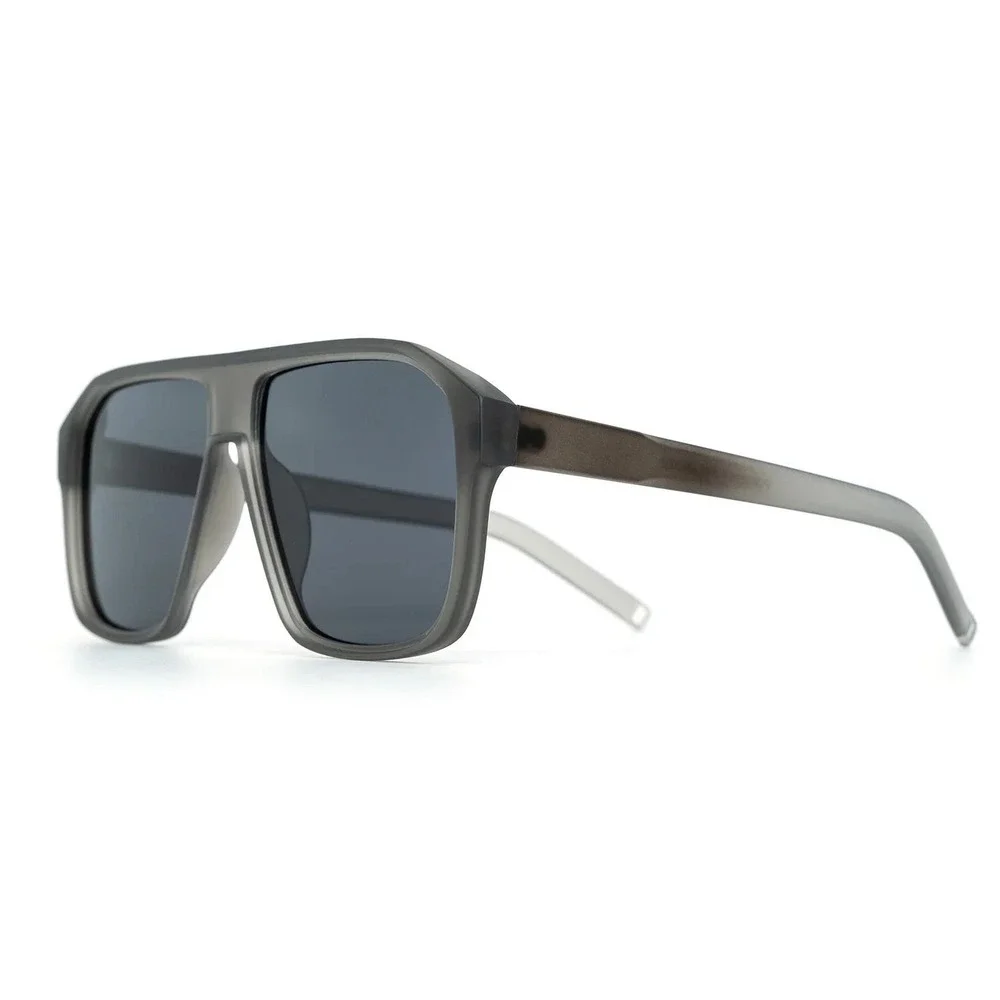 Womens Sunglasses Matte Translucent Grey Square Frame Fashion Designer Lentes